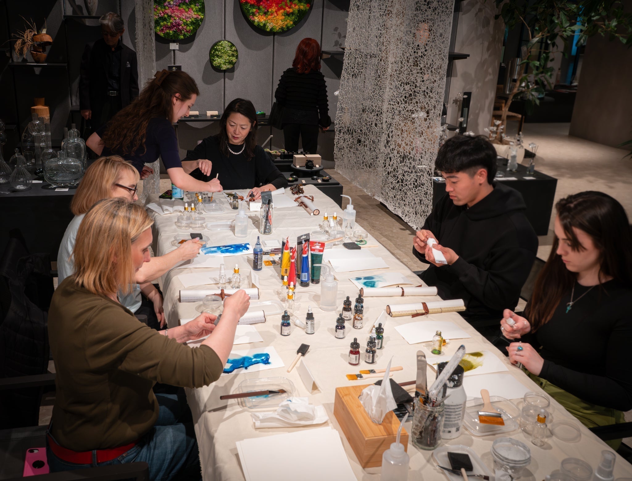 One-Day Abstract Art on Japanese Scrolls Workshop