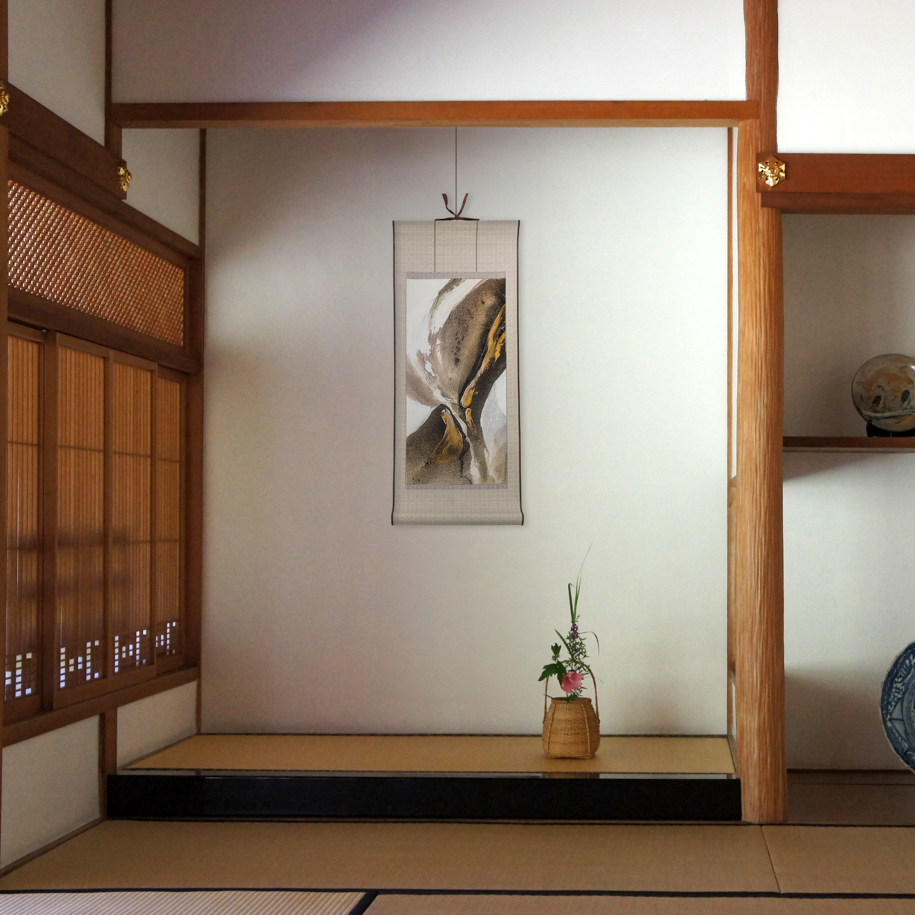 One-Day Abstract Art on Japanese Scrolls Workshop