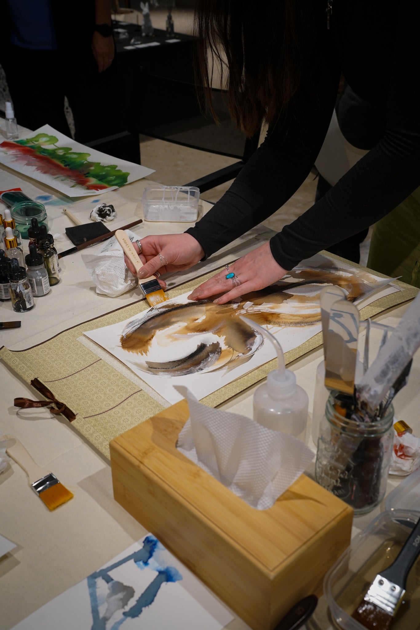 One-Day Abstract Art on Japanese Scrolls Workshop