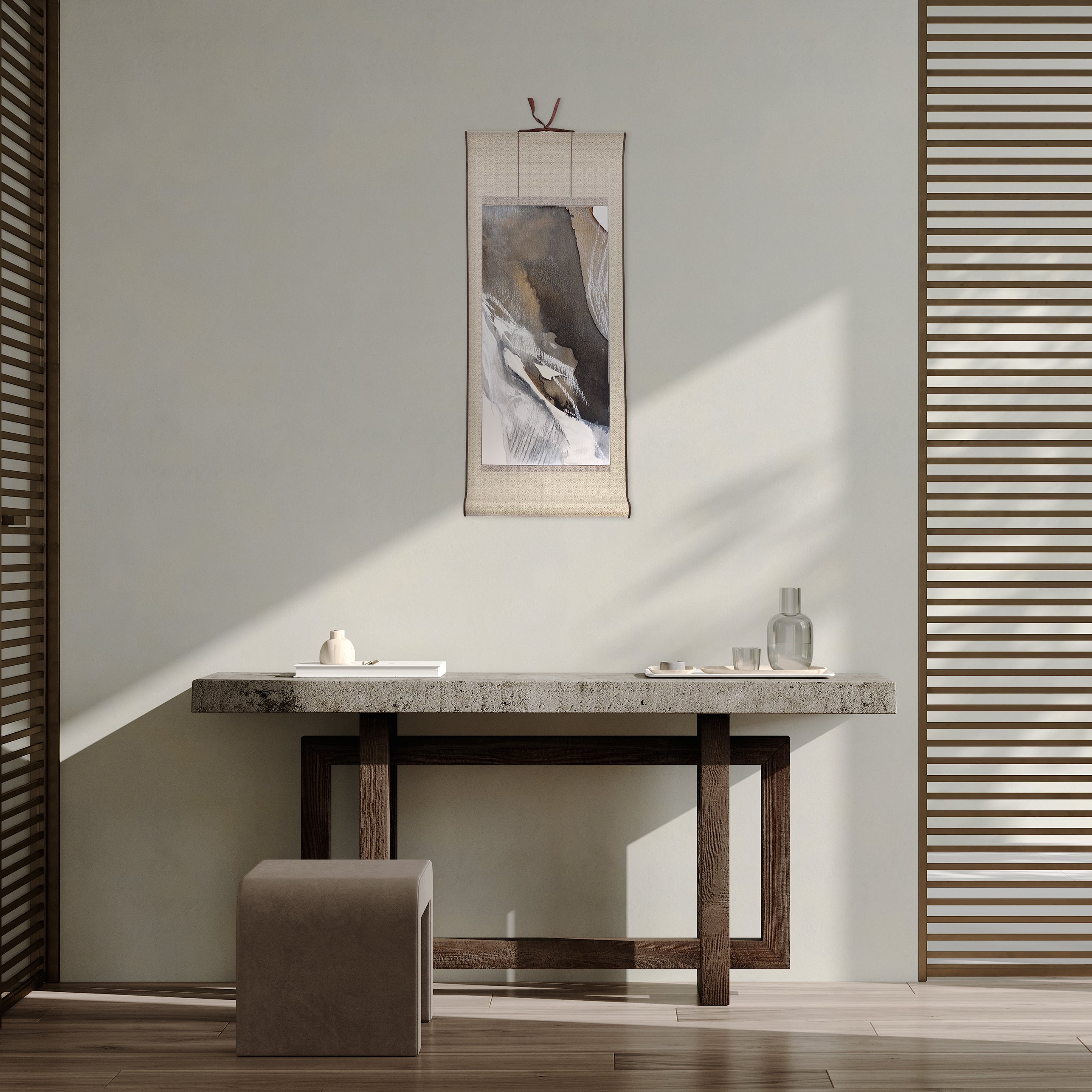 One-Day Abstract Art on Japanese Scrolls Workshop